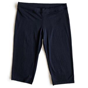 FILA Leggings Capri 3/4 Length Mid-Calf Solid Black Women's L, Good Condition